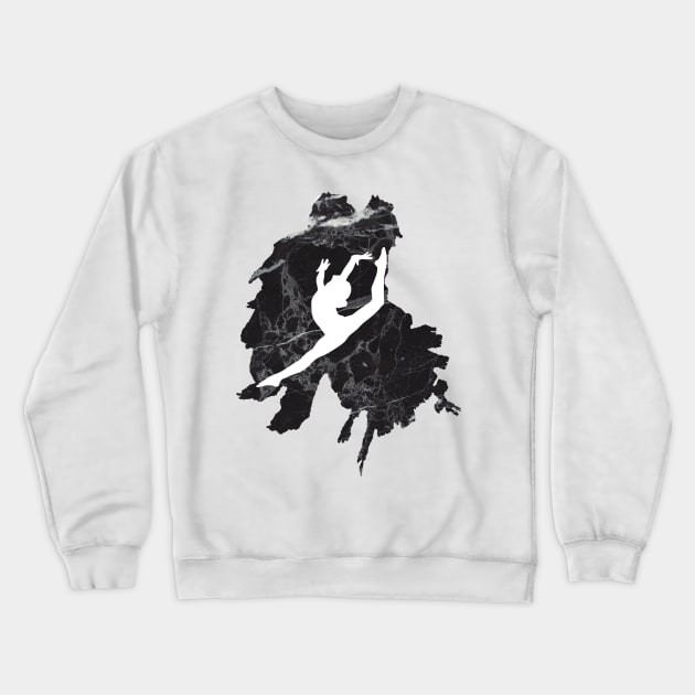 Gymnast Leap Silhouette Crewneck Sweatshirt by sportartbubble